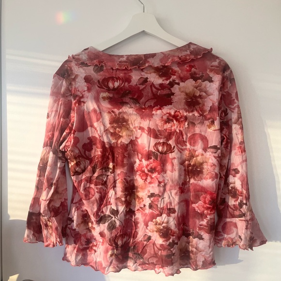 90’s Pink Floral Top - Picture 2 of 2